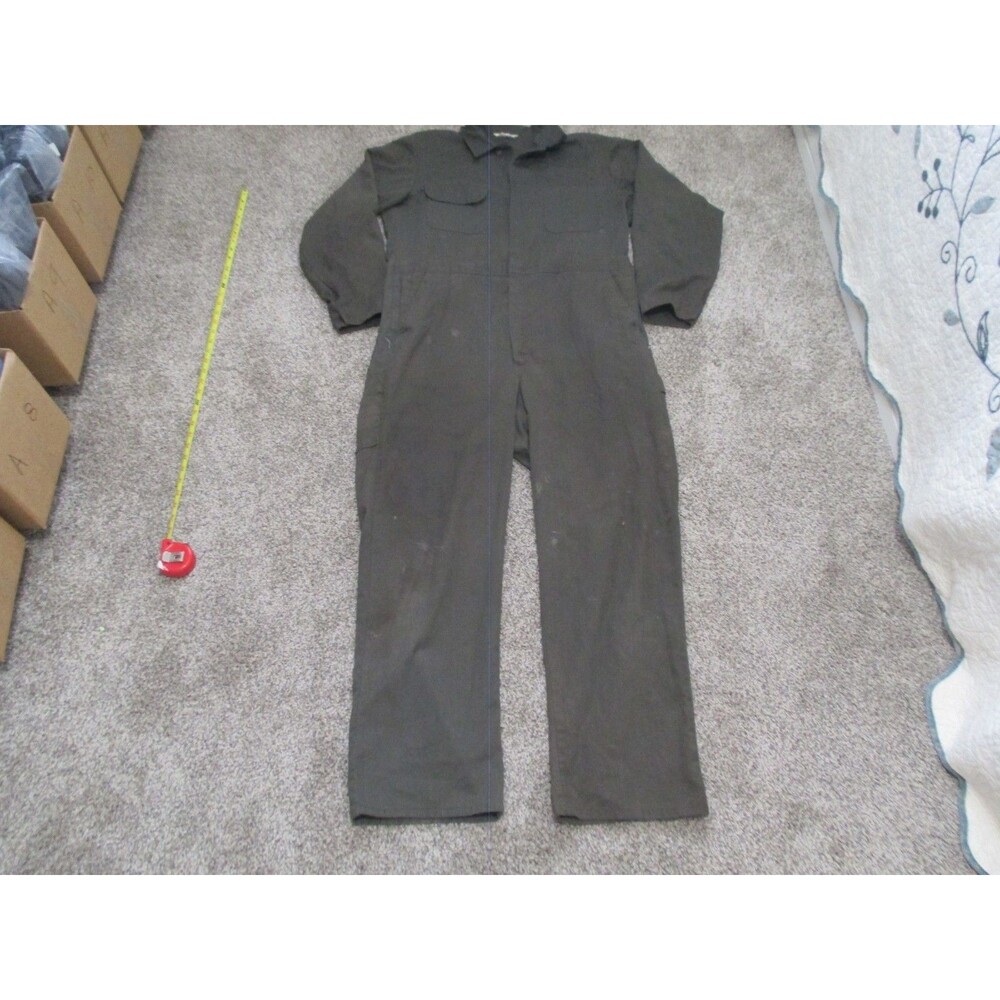 Vintage BIG MAC Green Coveralls 42L Made USA Workwear Mechanic Utility JCPENNY